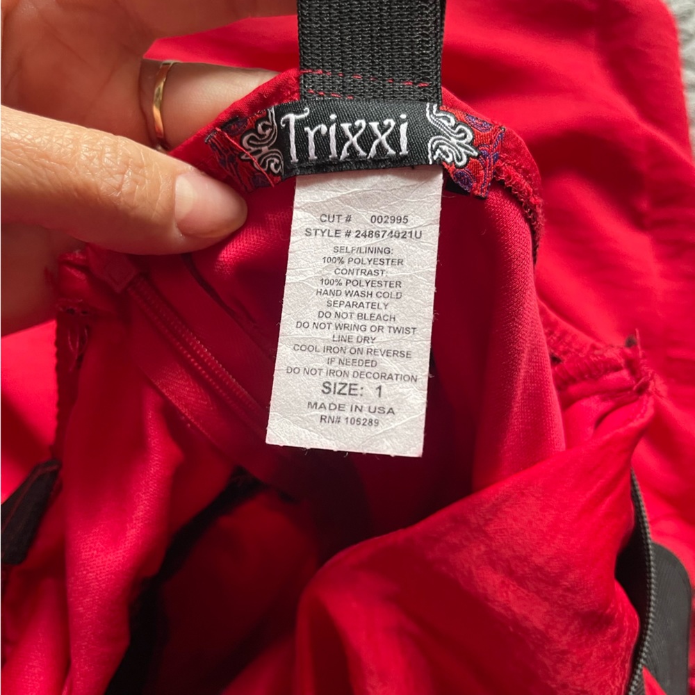 TRIXXI Red Mini Dress 1 - Picture 7 of 9